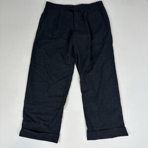 Vintage Hugo Boss‎ Hooker Pants Wool Trousers USA Pleated Cuffed Mens 38x28 Gray